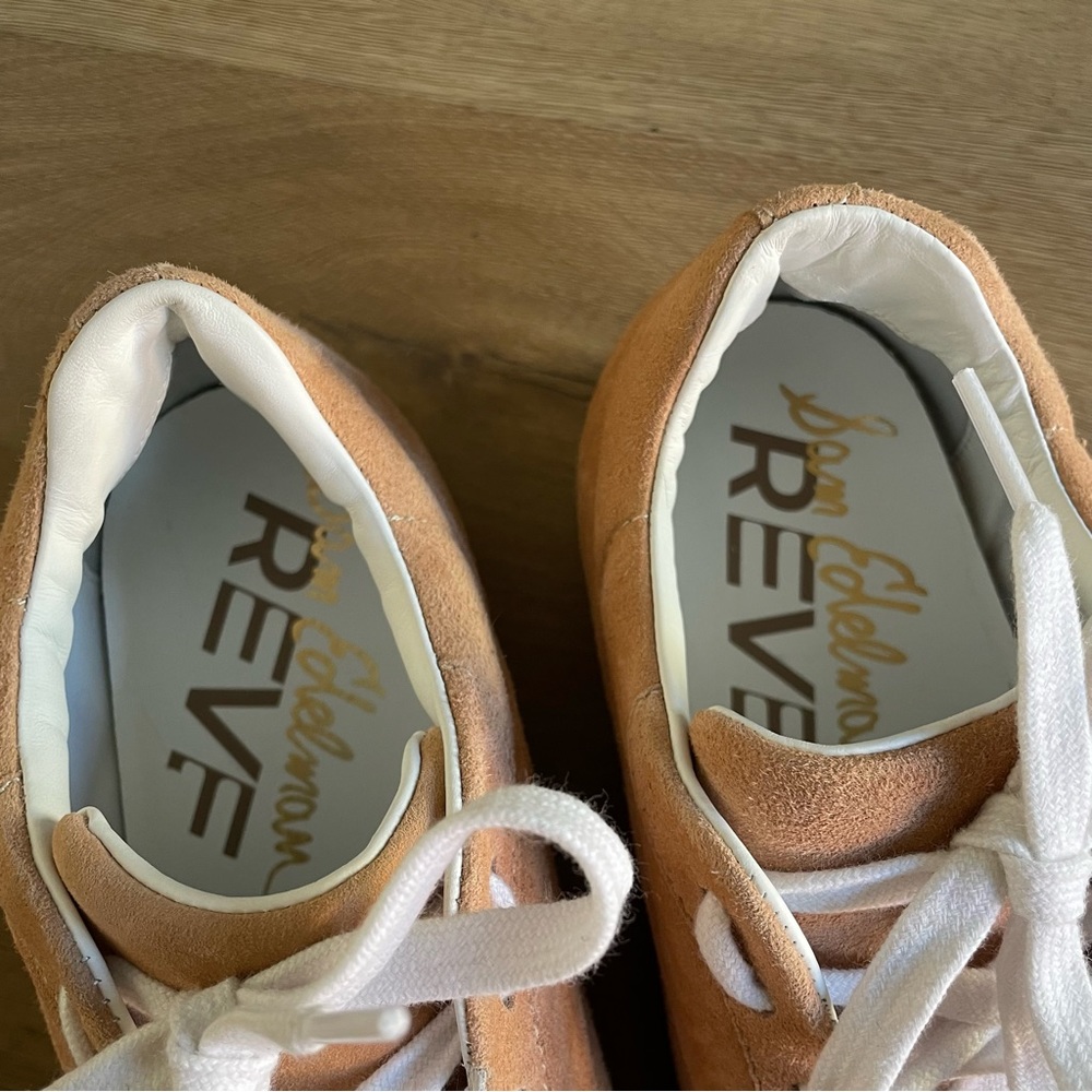 NWOT Sam Edelman Trace Sneaker in Tan Size 9 Leather - Picture 7 of 10